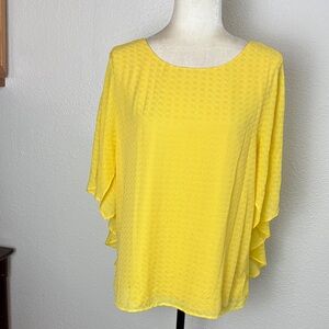 698EUC Elegant Yellow Women's Blouse